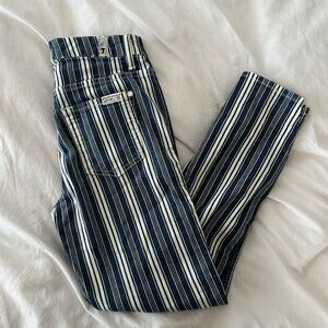 7 for all mankind stripped denim